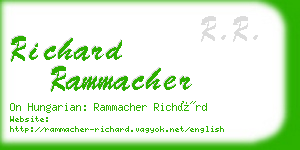 richard rammacher business card